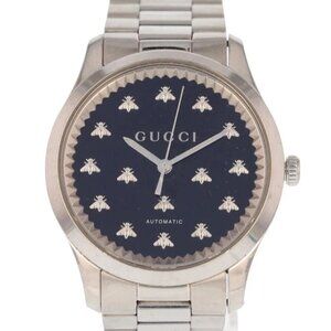 Gucci 42mm (Not 38mm Size) Men's Black Onyx Dial Automatic Watch YA126283